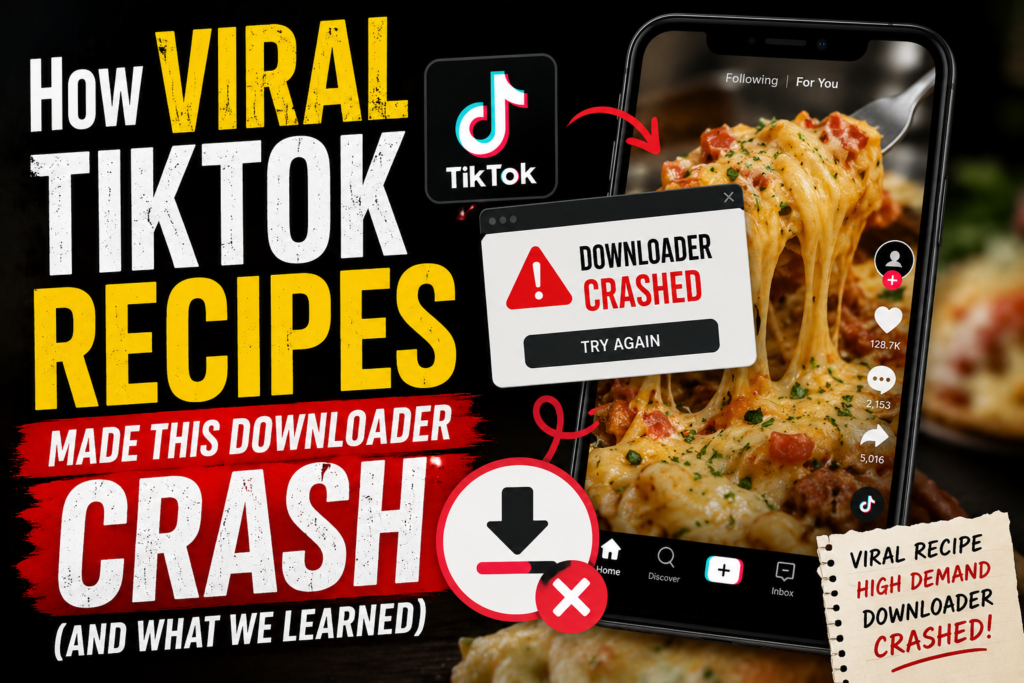 tiktok downloader crash