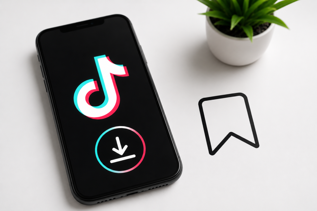 Modern tech workspace with TikTok branding