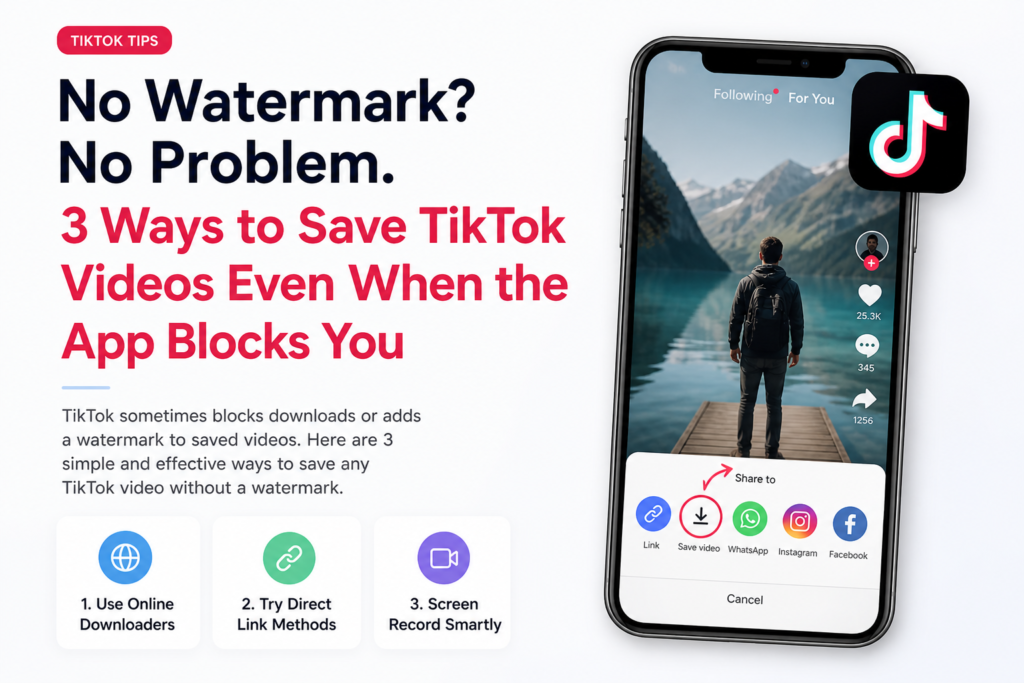 No Watermark No Problem 3 Ways to Save TikTok Videos Even When the App Blocks You 2 No Watermark No Problem 3 Ways to Save TikTok Videos